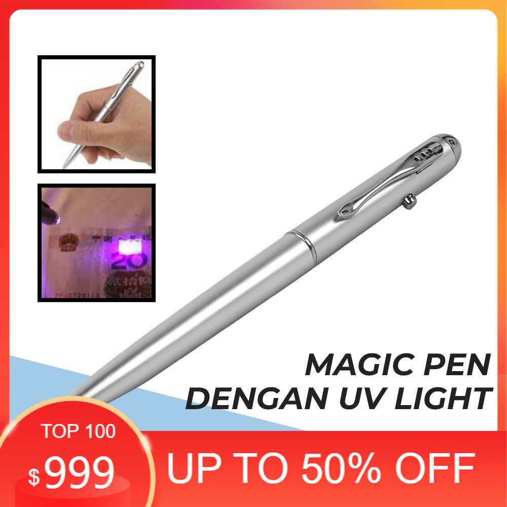 

[Promo] COD Pena Tinta Invisible Magic Pen dengan UV Light - HY-0812 Diskon murah