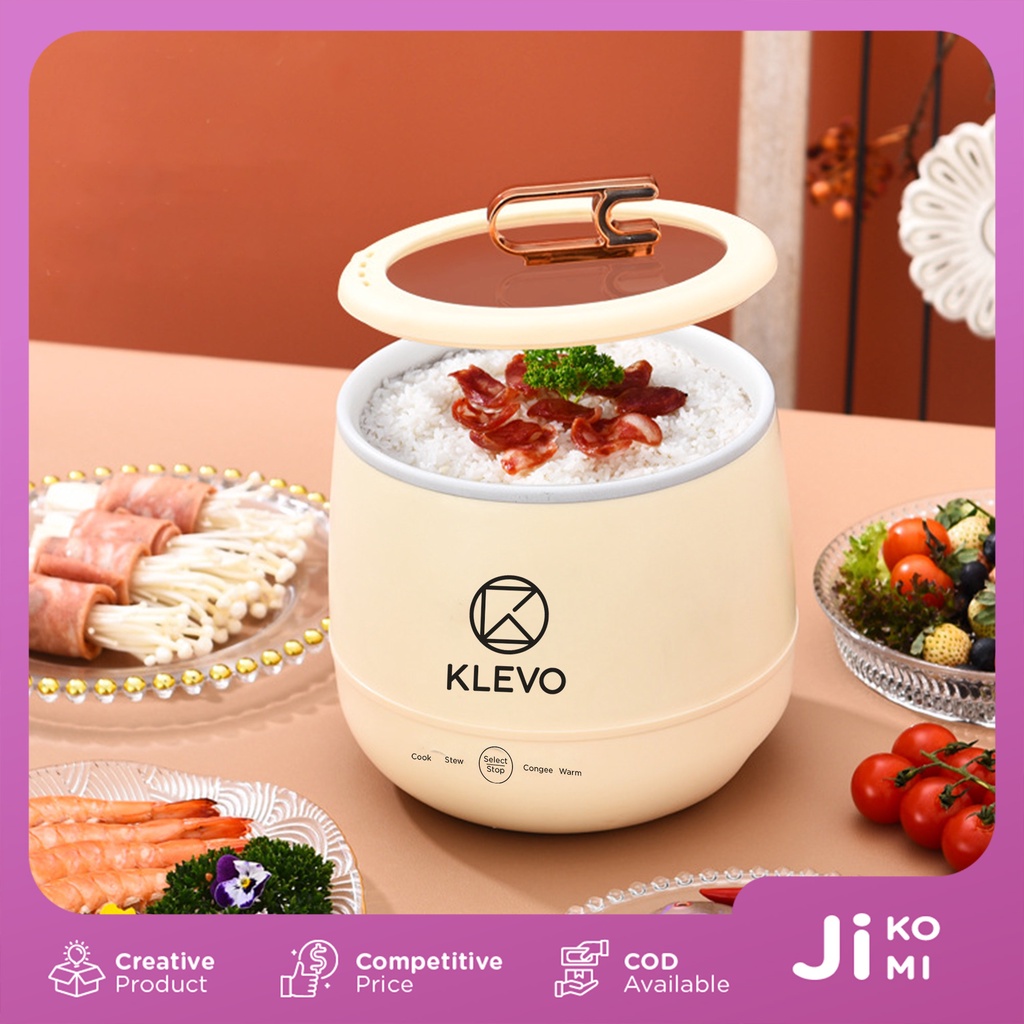 KLEVO IRICO Rice Cooker Mini 1.5 Liter Portable Magic Com Smart Touch 3 in 1 Anti Lengket