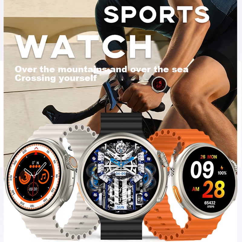 【COD】 Z78 Ultra Smart Watch Round 1.52 inch Screen Wireless Charger Compass NFC Game Bluetooth Call 