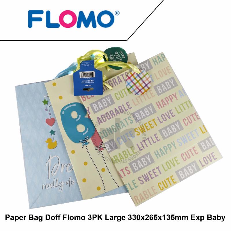 

Flomo Doff C Paper Bag Besar Vertikal 26x33cm Spine 13.5cm - 3PK Exp Baby