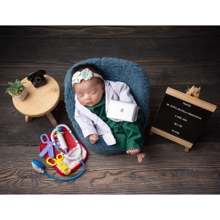 Baju Nakes Set Jas Dokter Baju Bedah Anak Jas Dokter Anak Kostum Karnaval Kostum Foto Bayi Newborn