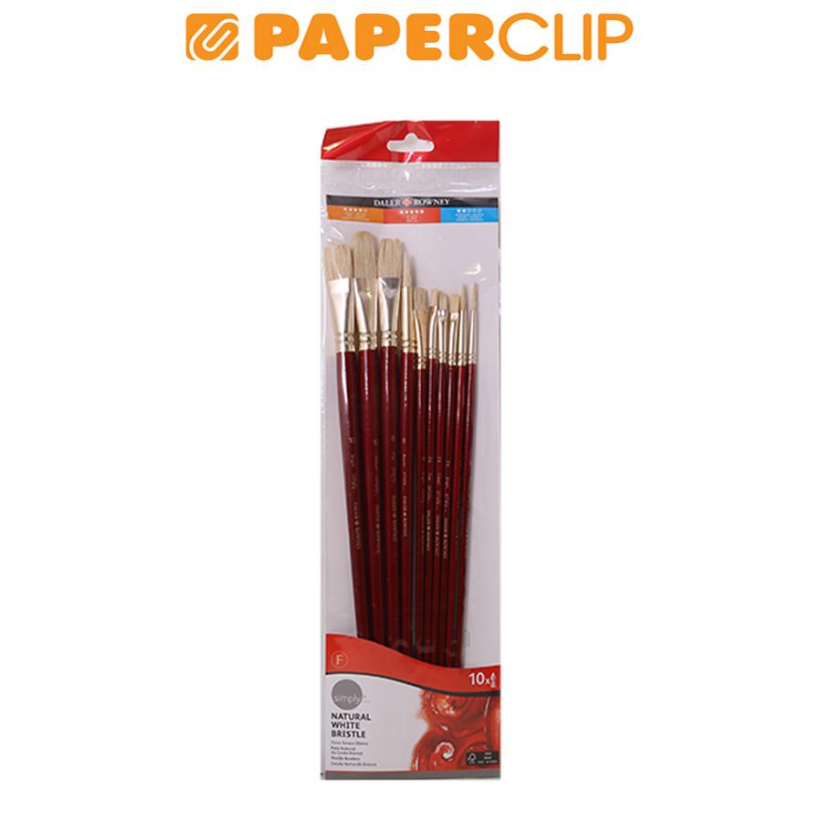 

KUAS SIMPLY OIL COLOR NATURAL WHITE BRISTLE LH 10PC 216940110