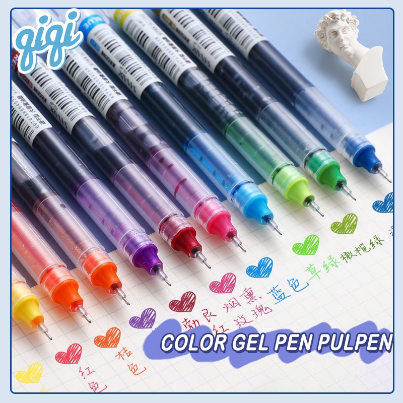 

Color Gel Pen Pulpen Gel 13 Warna Cerah Needle Tip 0.5mm/ Pulpen Gel / Gel Pen /Colorful Pen/ Colours Pen / Pulpen - Qiqi Treasure