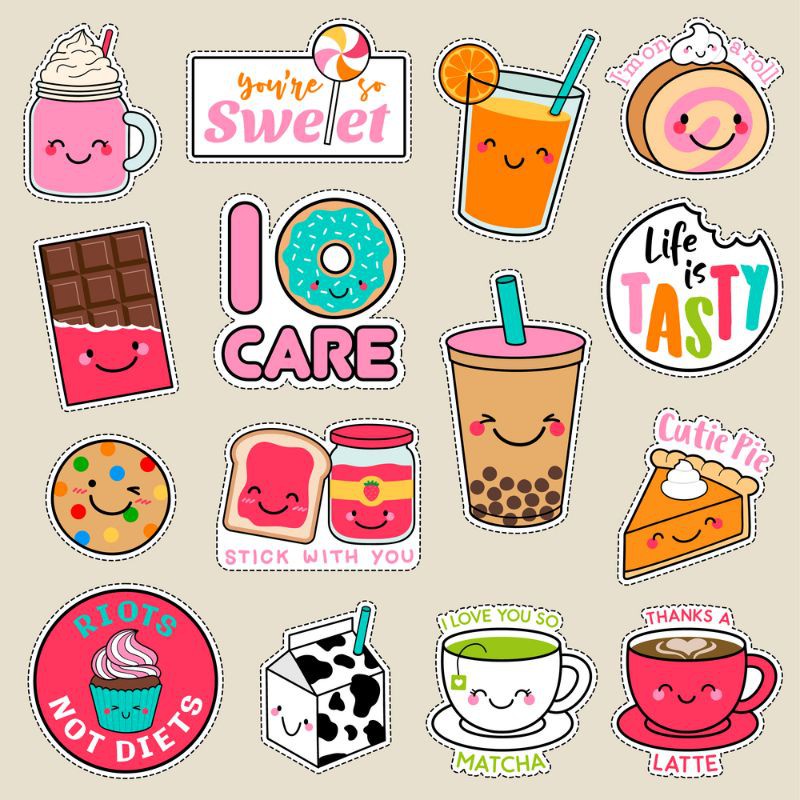 

Stiker Tumblr Hp / Stiker Case Hp / Stiker Diary Motif Makanan Termurah - Colorful Olshop