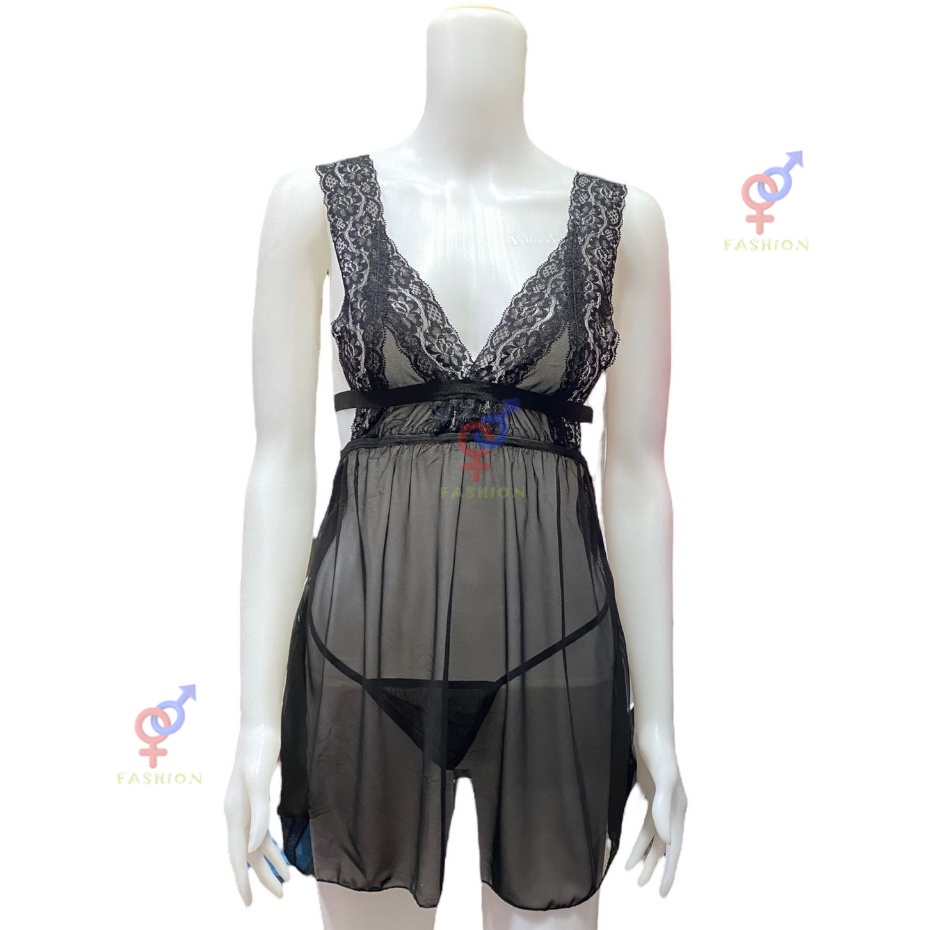 Pakaian Dalam Wanita Kualitas Tinggi Seksi Renda Hitam Pakaian Dalam Wanita Kamisol Atasan dengan Celana Pendek Jumpsuit Piyama Set Pakaian Dalam Seksi Wanita Pakaian Dalam Transparan Brukat Cantik-5