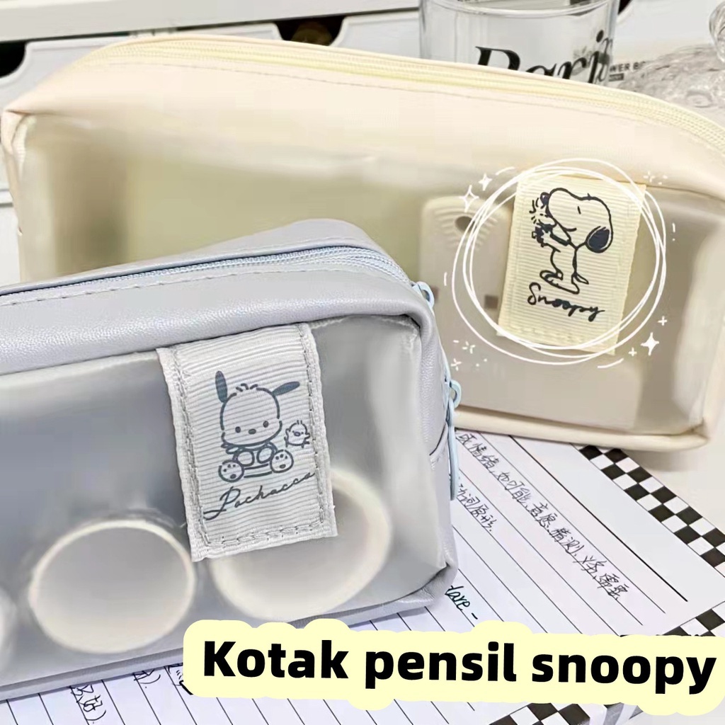 

【COD】 Muji Snoopy Cute Large Capacity Pencil Case/pensil pouch/make up tas/Kotak Pensil