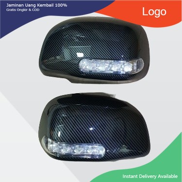 Cover spion carbon model lampu Innova lama 2005-2011 Aksesoris mobil
