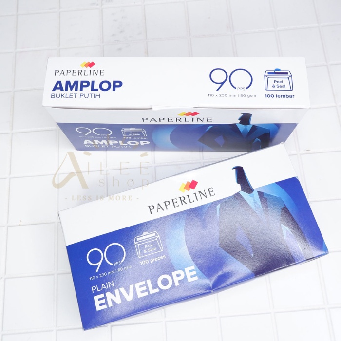 

Pack isi 100 Lembar / Amplop Paperline Putih Polos 90 PPS