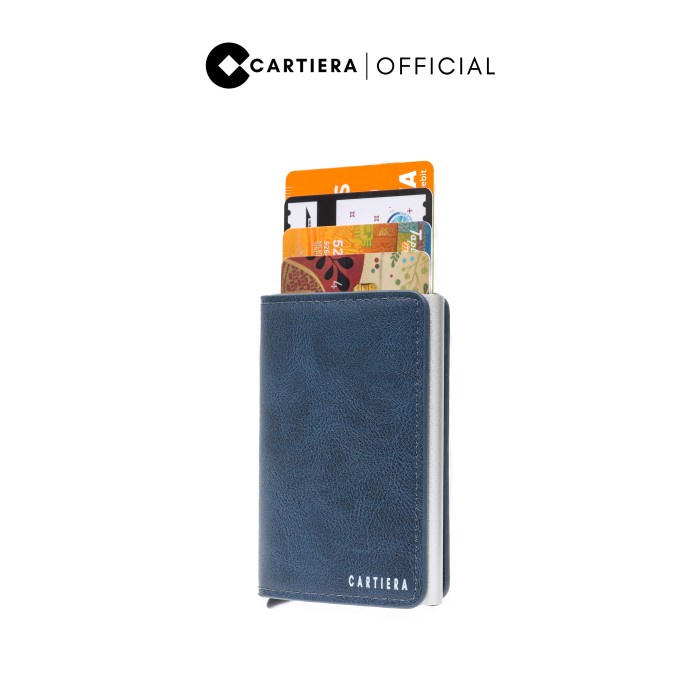 Ready Cartiera Vine Wallet - Dompet RFID Slim Elegant Minimalist - Royal Blue