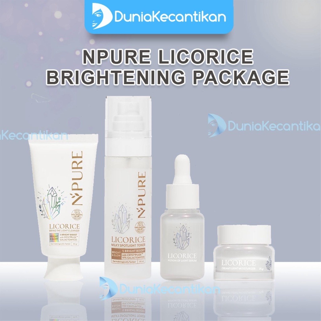 New Product NPURE Licorices Brightening Package Paket Wajah N'Pure Mencerahkan Wajah Paket Skincare 