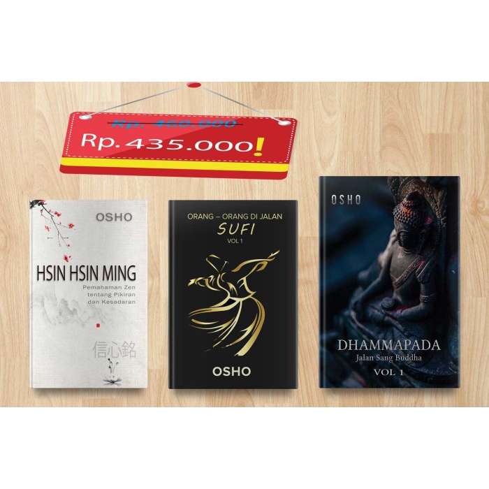 Paket Buku Osho - Hsin hsin Ming, Sufi Vol 1 dan Dhammapada Vol 1