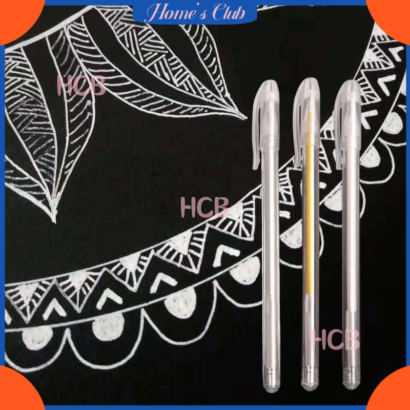

HCB Pena Glitter Metalik 0.8Mm Emas Putih Silver / Pulpen Bolpen Gel Pen Color / Pulpen Gel Shiny Color Pena Warna Warni Gliiter