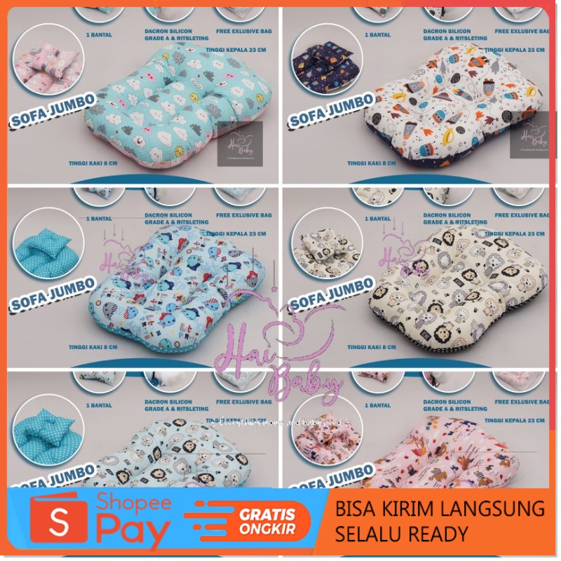 PROMO [Jumbo] Sofa Bayi Ukuran Besar / kasur bayi multifungsi ( FREE Bantal + TAS ) | KUALITAS PREMI
