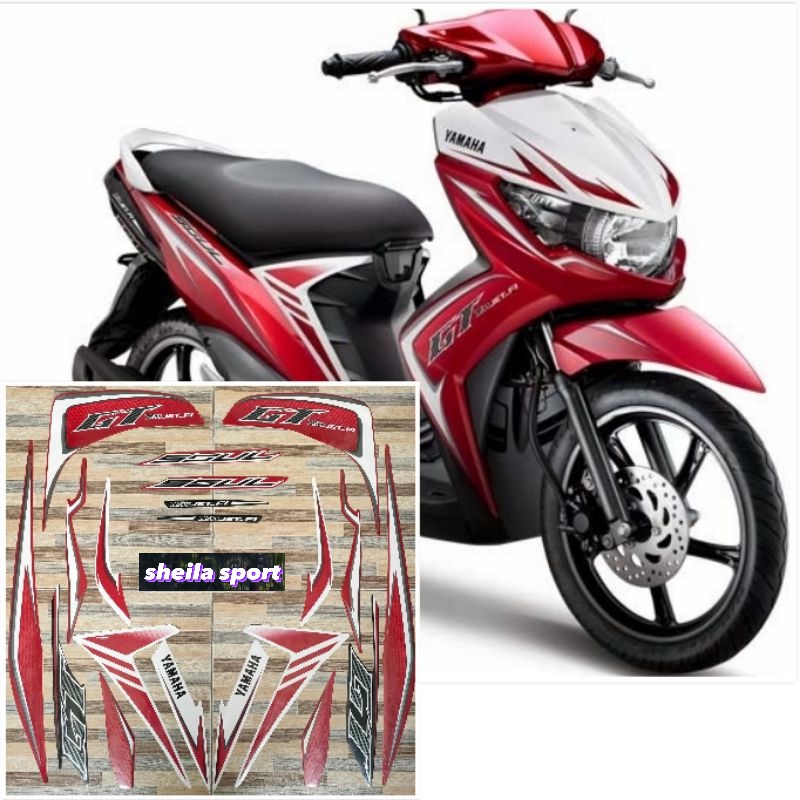 striping mio soul stiker Yamaha Mio soul GT street 115 merah tahun 2013 2014