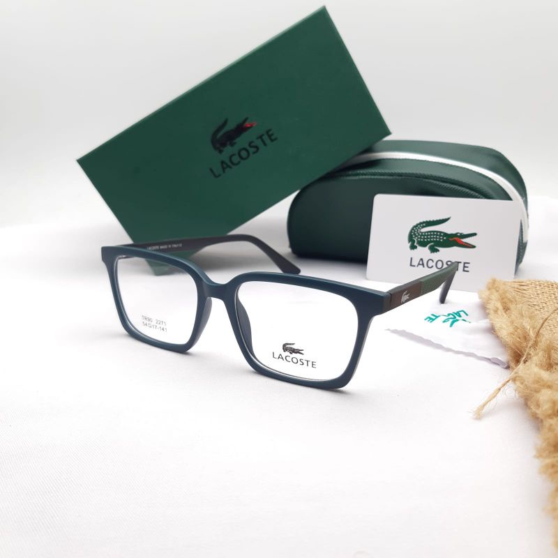 FRAME KACAMATA FASHION LCOSTE 2271 GAYA TERKINI LENSA ANTI RADIASI PLUS MINUS BLURAY PHOTOCROMIC BLU