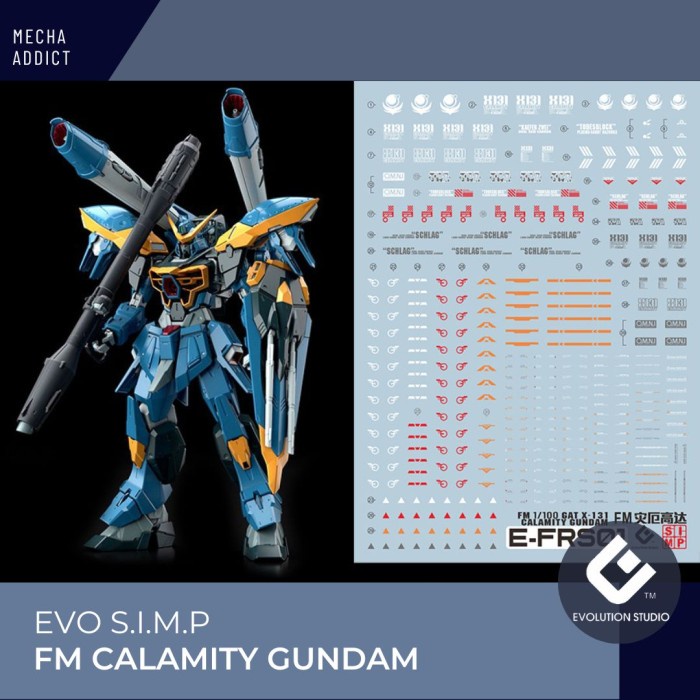 Water Slide Decal FM Calamity Gundam by EVO SIMP - Fluorescent