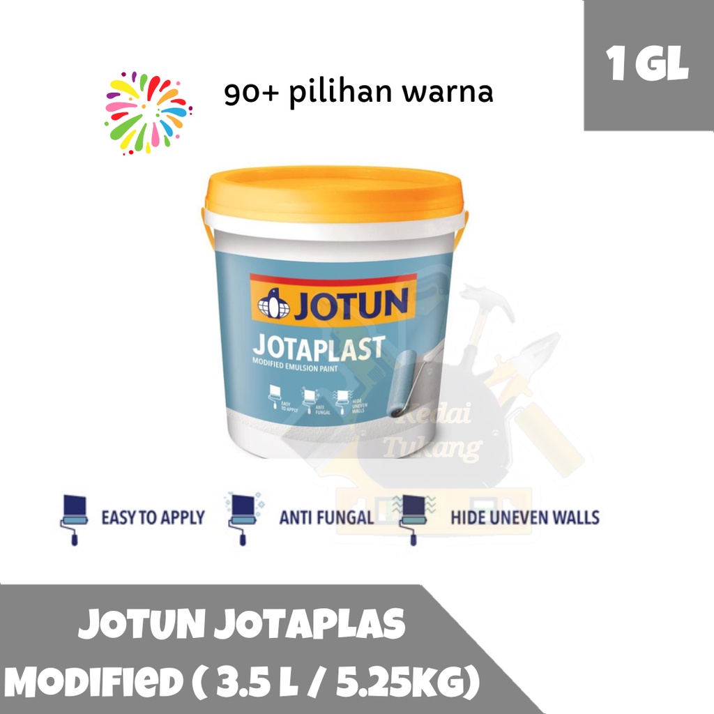 KEDAI TUKANG - JOTUN Jotaplast Modified Tinting 3.5 liter 5.25 kg Cat Dinding Tembok Plafon Interior