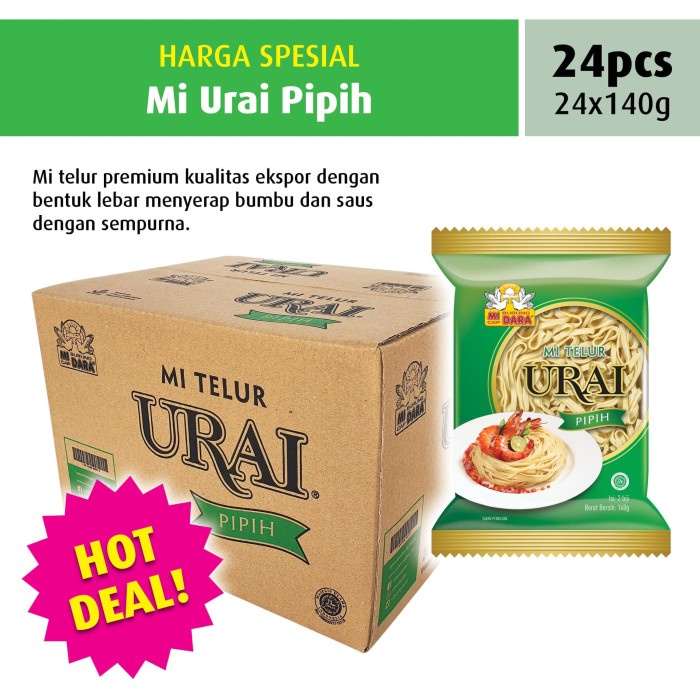 

BEST SELLER- Mi Urai Pipih Dus (24 pcs)