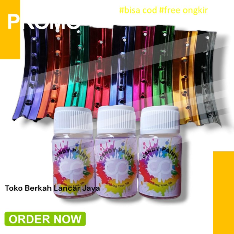 

(OLES) 12,5 ML CANDY PAINT COD cat silver gold emas chrome metallic translucent multipurpose paint