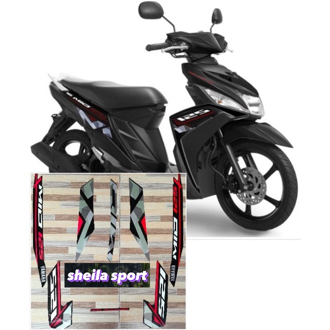 Striping mio m3 stiker Yamaha Mio M3 warna hitam tahun 2016 lis mio m3