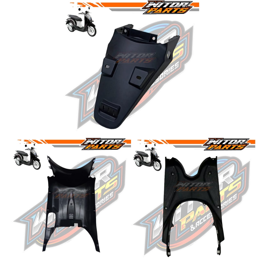 Cover Body Kasar Honda Scoopy Lama Karbu 2010 2011 2012 Injekan Kolong Spakbor Belakang / Paket Body