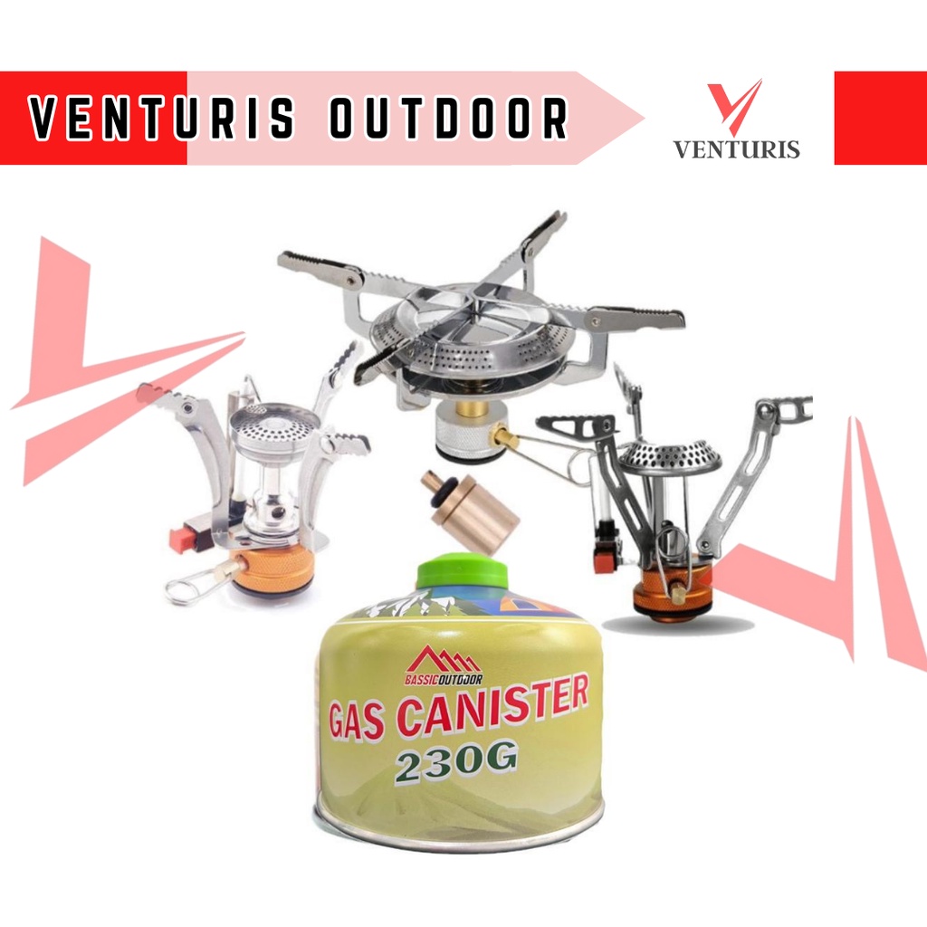 Paket kompor camping paket alat masak hiking ultralight lengkap canister