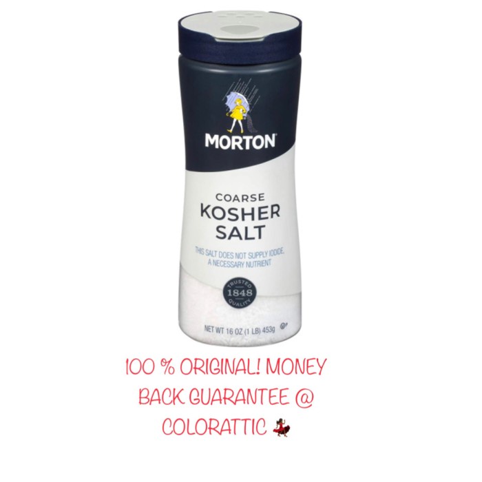 

MORTON COARSE KOSHER SALT 453 GRAMS - FROM USA