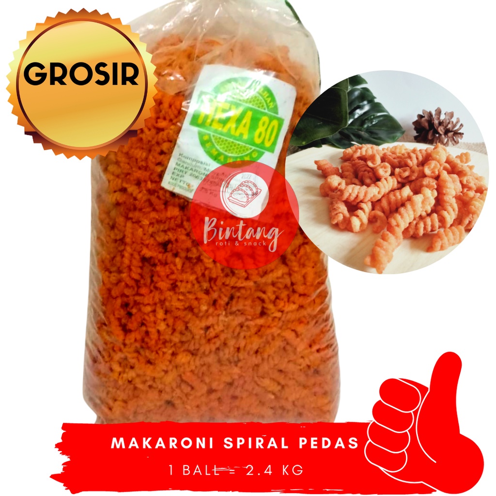 Makaroni Spiral Pedas 1 ball - Grosir / Ball / Karton