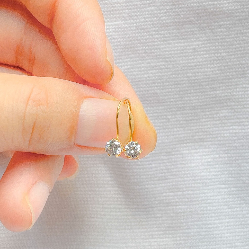 Anting anak dan dewasa emas asli kadar 700 70% 70 kerabu giwang desi permata mata 1 satu setengah gr