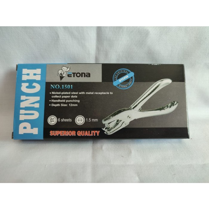 

Pembolong Satu Lubang / Punch Single 1.5mm / Hang Tag Etona no.1501
