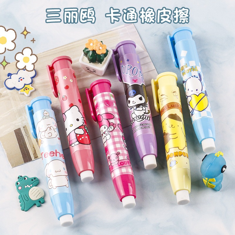 

Penghapus Pensil Mekanik Refill 1 Set / Penghapus Pensil Karakter Sanrio / Mechanical Eraser Karakter Sanriolucu