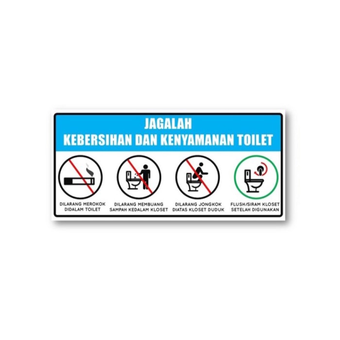 

STICKER JAGALAH KEBERSIHAN TOILET | STICKER TOILET | STIKER TOILET WATER