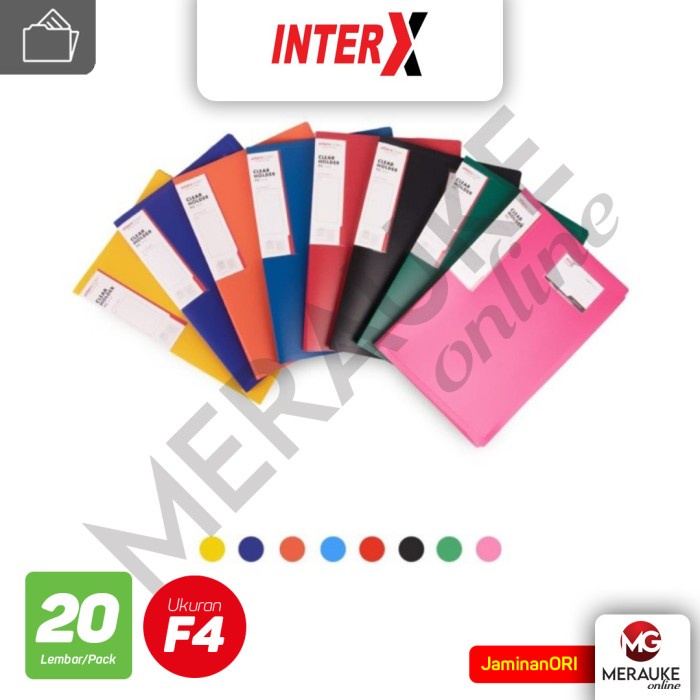 

InterX Clear Holder Document Keeper Display Book F4 isi 20 Lembar