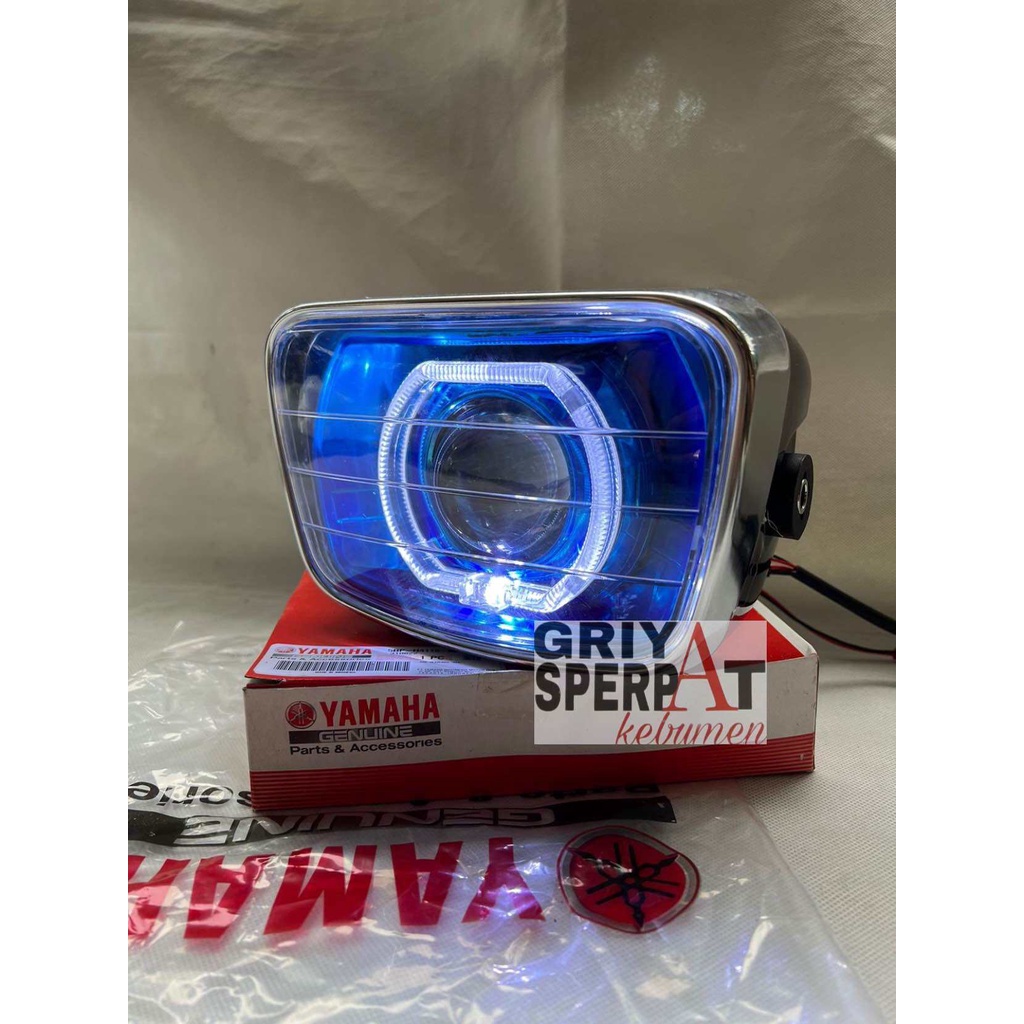 LAMPU DEPAN RX KING BILED BATOK DAN RING SILVER ORIGINAL YAMAHA