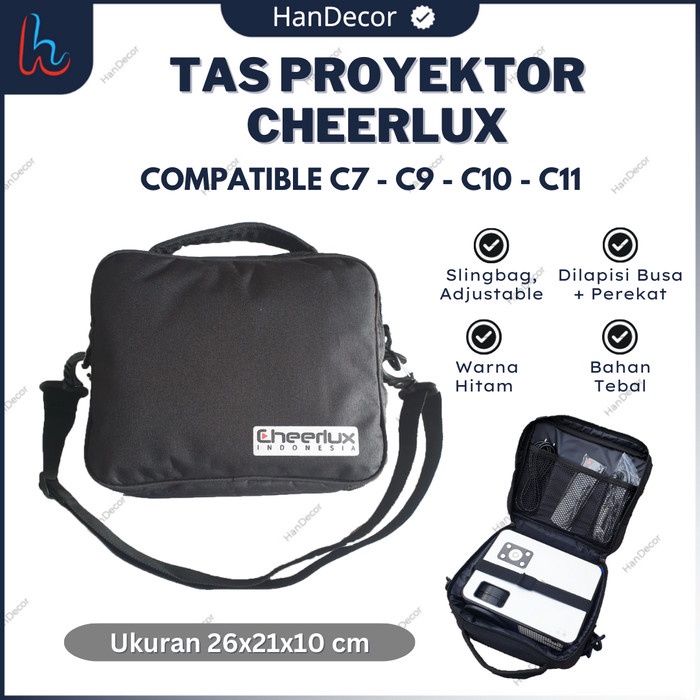TAS PROYEKTOR CHEERLUX C7-C9-C10 & C11 | TAS SLINGBAG PROYEKTOR - Hitam