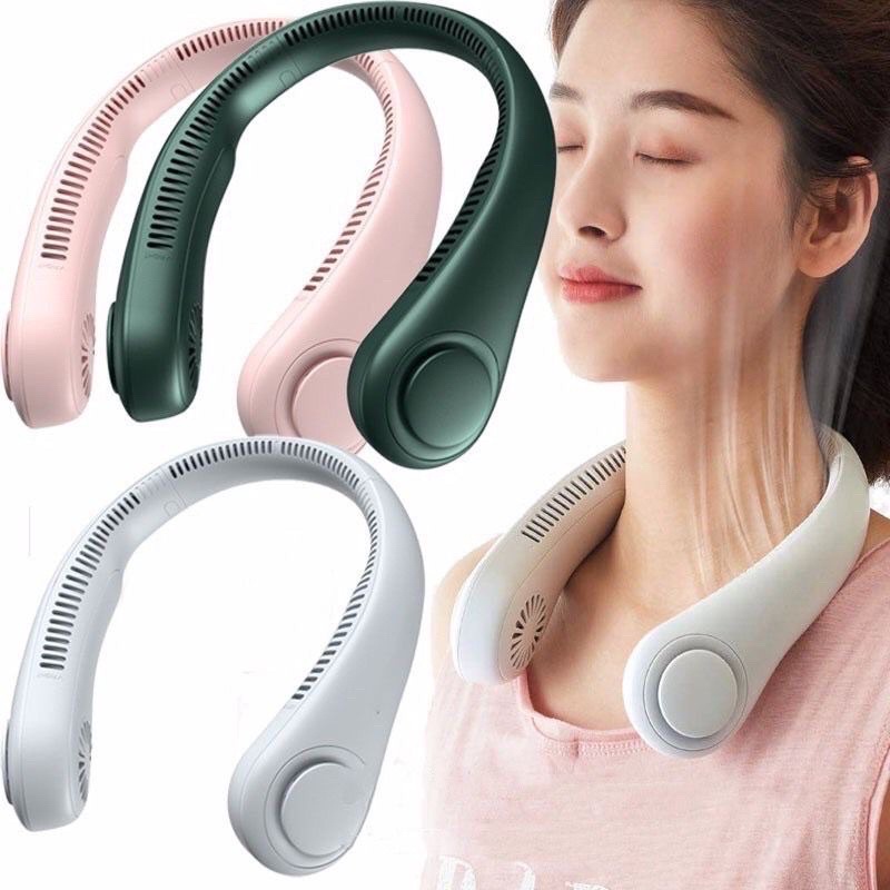 DREAMLAND KIPAS GANTUNG LEHER PORTABLE BLADELESS MINI NECK FAN KIPAS ANGIN USB