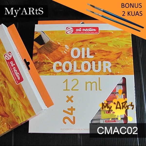 

Talens Art Creation Oil Colour 24 x 12 ml tubes Cat Lukis Gambar Minyak Myarts