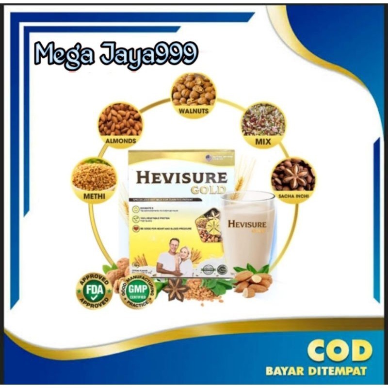 

[Mega] HEVISURE GOLD MILK 1 BOX 12 SACHET SUSU OBAT DIABETES KENCING MANIS KADAR GULA DARAH RENDAH KOLESTEEROL INSULIN