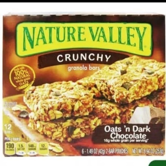 

nature valley crunchy oats dark chocolate cereal bar isi 12bars