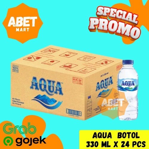 

Air Mineral Aqua Mini 330 Ml 1 Dus isi 24 Botol - Pcs 330ml Pet Water