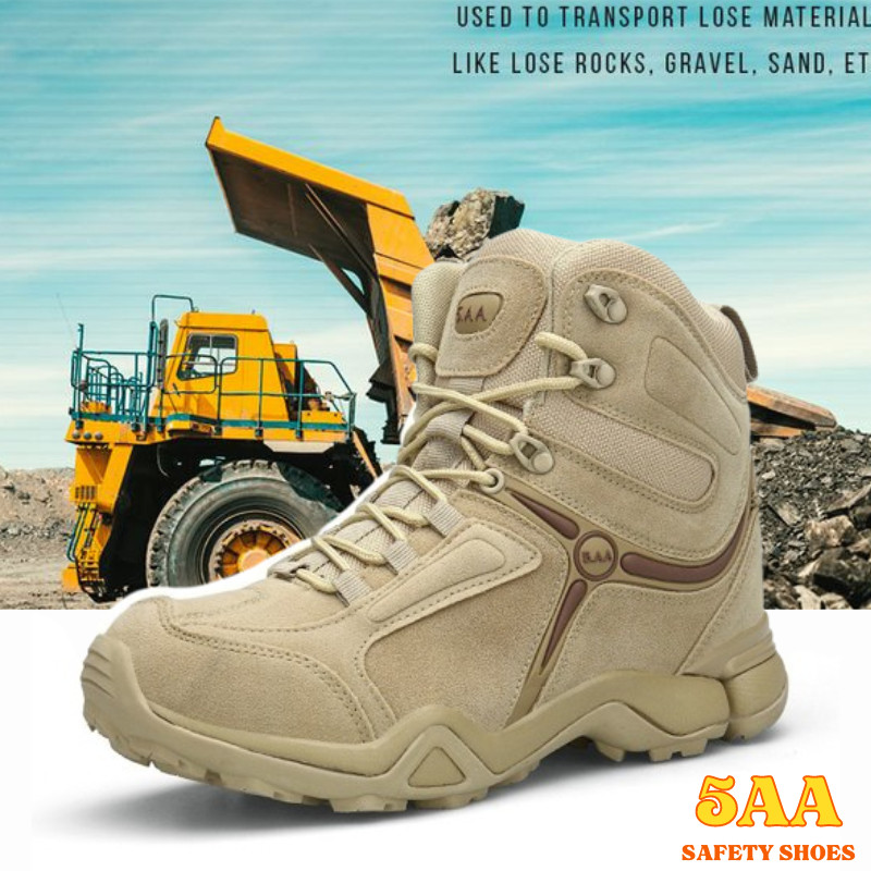 EF45T Sepatu Boots Safety Tactical Delta 5AA Satpol pp Polisi Tni Pdl Hiking Gunung Pria Original Ke