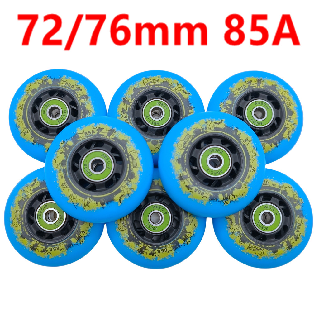 Free shipping roller wheel skate wheel 85A blue wheel 72mm 76mm fsk wheel