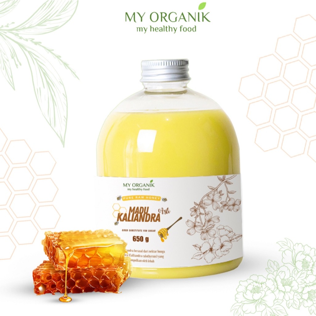 

My Organik Pure Raw Honey Madu Kaliandra 650gr Madu Murni Asli Premium Pure Original