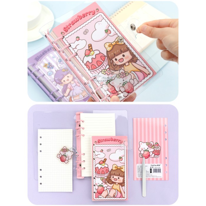 

Cute diary Korean Style note book kawaii buku diary lucu - Blueberry