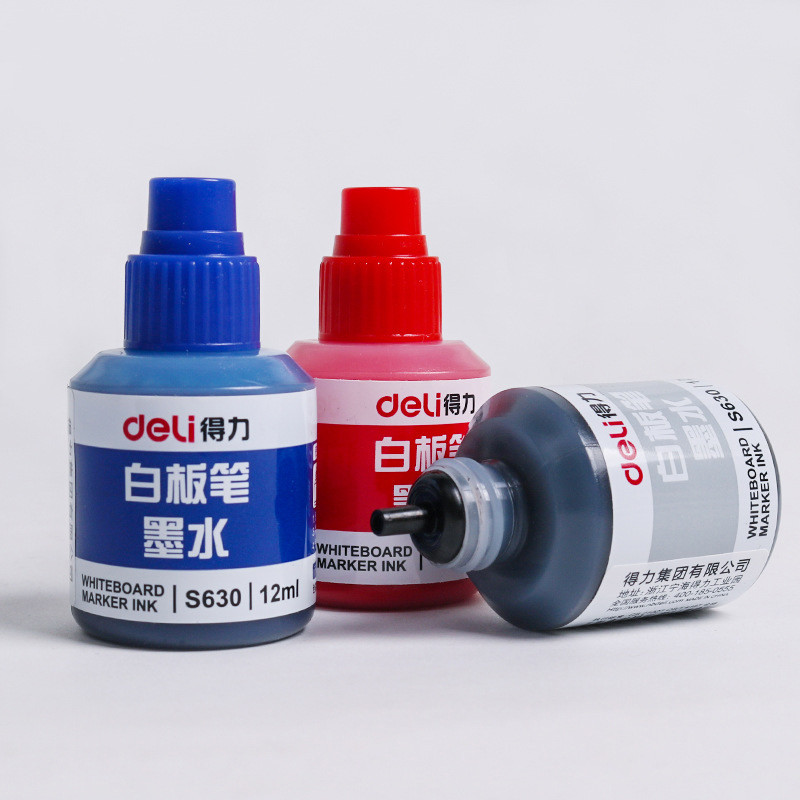 

1PC Refill Ink Erasable Whiteboard Marker Pen Inks 12ml Instantly Dry Ink Refills Blue Black Red School Office Supplies