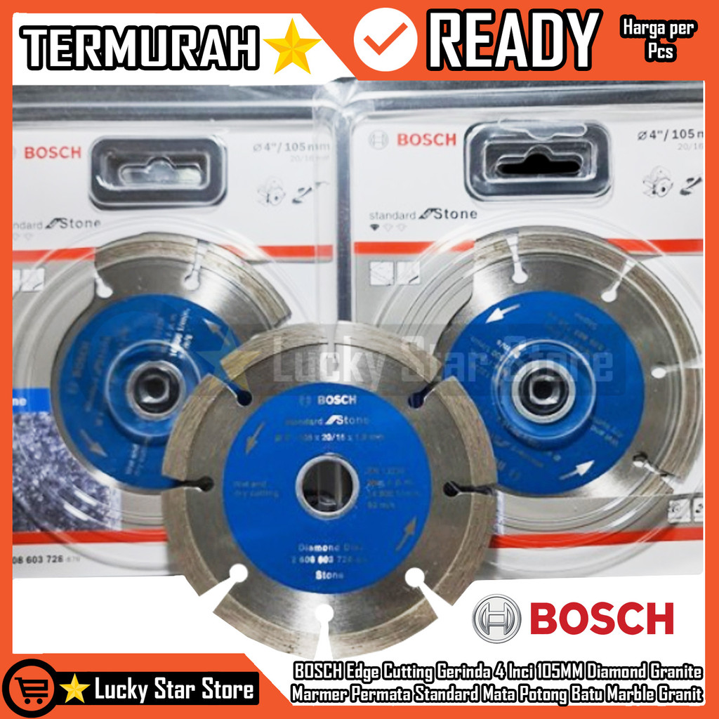 BOSCH Mata Potong Batu Bosch 4" 105mm Gerinda Mesin Pecah Stone Marble Granite four Inch Marmer Gran