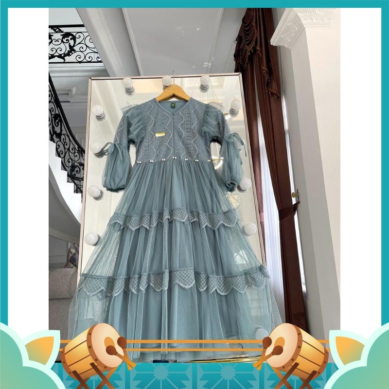 PROMO DISKON MURAH KEKINIAN /Gamis Hasya mutiara dress Pesta Anak Perempuan Dress Bahan Brukat mix T