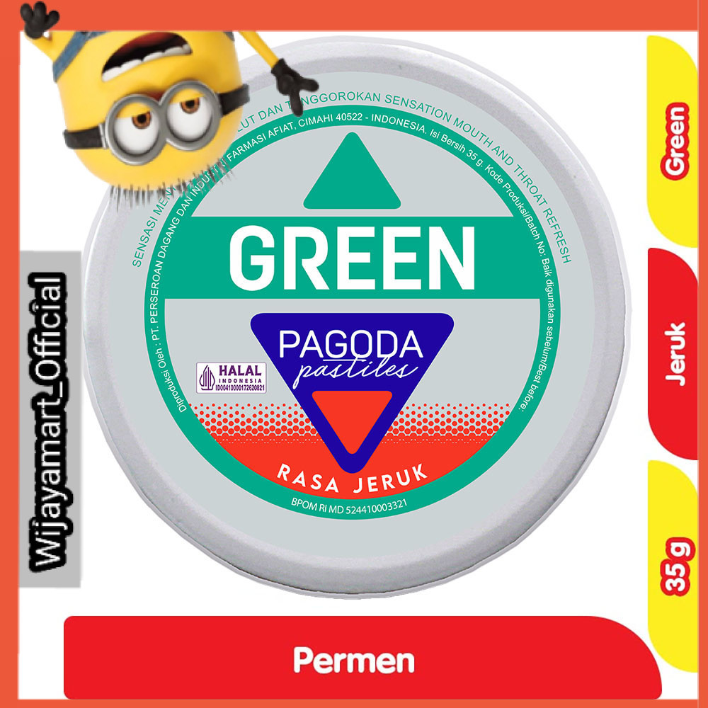 

Pagoda Permen Pastiles Green Rasa Jeruk 35 g