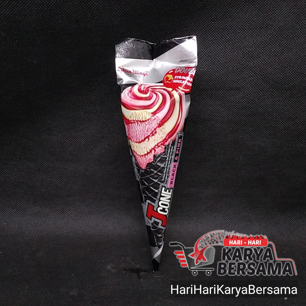 

ICE CREAM ES KRIM GLICO WINGS JCONE BLACK & PINK 90ML