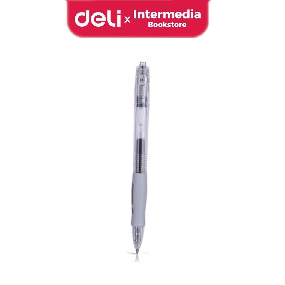 

Deli S128 Gel Pen / Pulpen Gel Retractable 0.5mm Tinta Warna Hitam